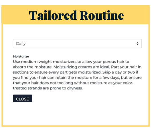 Glisen personalized hair care Tailored Routine